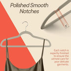 Ivory Velvet Hangers 150 Pack – 360° Swivel Hook, Non-Slip and Space Saving Hangers, Heavy-Duty 11 lbs Weight Capacity - Smooth Velvet Finish for Crease-Free Clothes and Effortless Closet Organization - Image 6