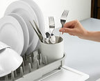 Joseph Joseph Duo Expandable Dish Drying Rack, Gray, 2-Tier - Image 6
