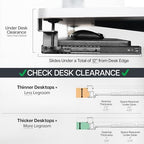 VIVO Black Clamp-on 27 x 11 in Keyboard Tray & Pencil Drawer, MOUNT-KB05-4D - Image 6