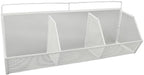 3 Grid Wall Mount Storage Basket Wall Mounted Wire Mesh Organizer Mounted Storage Bin No Drill Strong Adhesive Holds 11 lbs Each Basket for Kitchen Bathroom Laundry Room (White) - Image 4