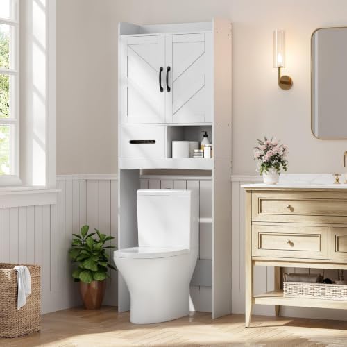 Garvee Over the Toilet Storage Cabinet with Adjustable Shelf, White by Garvee