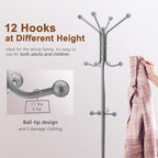 Hoctieon Coat Rack Freestanding, Coat Tree with Umbrella Holder - Image 4