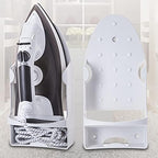 Fydun Ironing Board Hanger, Iron Holder Wall Mounted Heat Widened Electric Mount Soporte Plancha Organizer with Hooks for Closet Hotel White Boards Rack Household Bathroom - Image 7