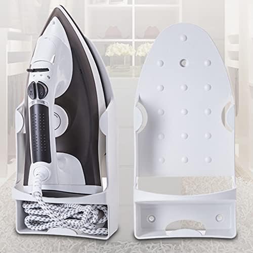 Fydun Ironing Board Hanger, Iron Holder Wall Mounted Heat Widened Electric Mount Soporte Plancha Organizer with Hooks for Closet Hotel White Boards Rack Household Bathroom - Image 7