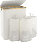 Hampers for Laundry Basket with Lid, 145L Large Laundry Hamper 3 Section by Bathola