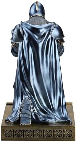 Medieval Armored Knight Pen Holder Figurine Paperweight Phone Stand Blue - Image 5