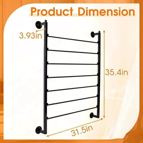 Xbsyhx 7 Tier Wall Mount Ribbon Organizer, Metal Rack for Craft Room - Image 2