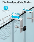 Nieifi Over The Door Shower Caddy, Stainless Steel, Adjustable for Bathroom - Image 4