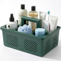 KMV Dorm Room Portable Shower Caddy with Adjustable Compartments - Ventilated Drainage Design with Handles, Perfect Toiletries Organizer for College Dorms-green by Unknown