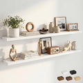 Dreamland Floating Shelves for Wall, Rustic White Floating Shelves for Bathroom|Bedroom|Kitchen, Deep Wall Mounted Book Shelf, Wood Storage Display Shelf for Home Decor, Set of 2 by Dreamland