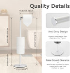 Black 3-Roll Tissue Holder, Weighted Base, Swivel Arm & Tray White - Image 3