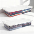 2 Pack 41 Qt Clear Under Bed Container, Stackable Storage Bin with Lid by Unknown
