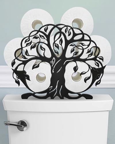 Life of Tree Toilet Paper Holder Stand, Bathroom Toilet Paper Storage by Wigag