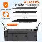 Large Trunk Organizer with Portable Leakproof Cooler Bag,Foldable Cover,Adjustable Securing Straps,Collapsible Trunk Organizer for Suv Car Truck Sedan (4-in-1 with Cooler) - Image 5