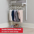 Rubbermaid Configurations Custom Closet Kit, 2-4 Ft. Adjustable Metal Wire Shelving, White Finish, Expandable Organization System, Hardware Included, for Home Closet/Pantry/Laundry/Mudroom - Image 5