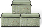 Fabric Storage Bins with Lids,Under Bed Storage Containers 3Pack by BestSellers