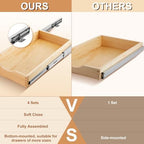 Sintuff 4 Pack Wooden Pull out Tray Cabinet Organizer, 12'' X 21'' - Image 5