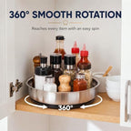 Mifoci 2 Pcs 10" Stainless Steel Lazy Susan Organize, Turntable Spice Rack - Image 5