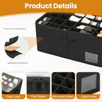 Shoe Organizer for Closet,Foldable Box with Clear Cover,Adjustable dividers - Image 4