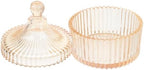 Beavorty jewelry box storage jars with lids taster bowls candy buffet holder makeup organizer cotton ball holder cookie containers with lids crystal candy jar dog treat jar Glass tray snack - Image 6