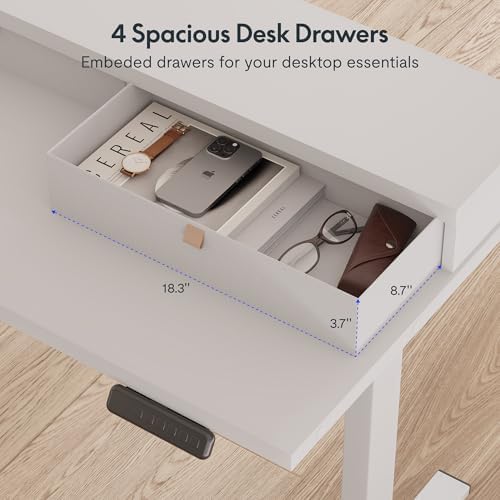 FLEXISPOT Reversible L-Shaped Corner Standing Desk with Monitor Shelf - Image 6