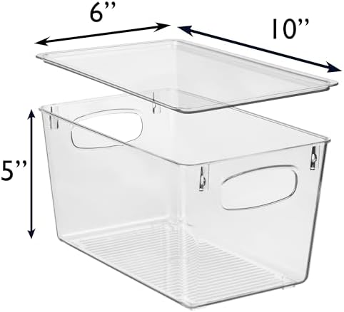 ClearSpace Pantry Storage Bins with Lids for Kitchen & Fridge, 4 Pack - Image 4