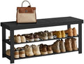 SONGMICS Shoe Rack Bench, 3-Tier Bamboo Entryway Bench, 43 Inches Width by SONGMICSbySONGMICSHOME