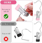 Yinder Boot Hangers Clips Laundry Hooks Hanging Stainless Steel Clothes Pins Portable Hangers for Closet Travel Socks Pants Handbags Hats Towels(Pink,250 Pcs) - Image 3