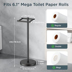 FORIOUS Commercial Toilet Paper Holder Wall Mount Bathroom Tissue Holder - Image 4