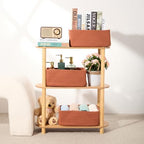 MiniArk Small Storage Baskets for Organizing | Closet Organizer Bins | Shelf Toy Basket | Woven Rope Baskets | Cube Decorative Box | Shallow Basket | 13x8.5x5.1” | 3 Packs Oxide Red - Image 6