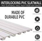 FRAYSCENT Slat Wall Paneling Garage Slat Wall Storage Systems Slatwall Panels Power Tool Organizer Wall Mount, PVC Garage Storage & Organization Products Slate Board (White, 4ft x 8ft) - Image 2