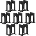HappyHapi 7 Pairs Book Ends, Heavy Duty Bookends for Shelves, Black by Happyhapi