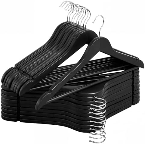 StorageWorks Wooden Coat Hangers, 20 Pack Wood Clothes Hanger for Closet by StorageWorks