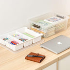 17QT Clear Plastic Craft Storage Box with Removable Tray & Lid - 2 packs - Image 4
