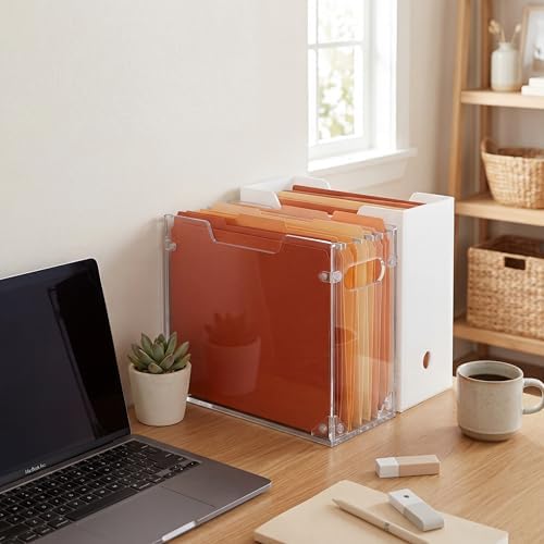 Novabright 1 Pack Acrylic File Organizer, Letter, 12.2"L x 5.51"W x 9.84"H - Image 5