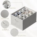 FHSQX 4 Pack Shoe Organizer for Closet,Foldable Shoe Organizer,Fits up to 48 Pairs,Storage Containers With Bottom Support for Shoes (Light Grey, (16.5 * 12.6 * 9.5) x4) - Image 5