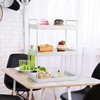 3-Tier Bathroom Countertop Organizer Vanity Tray Cosmetic & Makeup Storage Kitchen Spice Rack Standing Shelf, White - Image 4