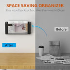 MFTEK Magnetic File Holder, 3 Pockets Magnetic File Folder Holder No Drilling Magnet Paper Mail Organizer Magazine Basket, Hanging Wall Storage Rack for Fridge Cabinets Office Classroom - Image 5