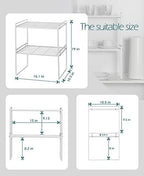 Shantton Cabinet Shelf Organizer, Pantry Shelf Rack, White 16.1x10.6x9.5 - Image 3