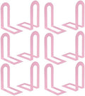 Chunful 12 Pcs Pink Metal BookEnds Shelves, 7.5 x 5.75 x 3.5 in by Chunful