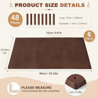 Kigley 3 Pcs Wood Pegboard Drawer Organizer(Dark Brown,17 x 5.91 Inch,Pine) - Image 2