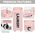 Goodpick 2-Pack Laundry Hamper with Wheels, Dorm Essentials for Girls,75L - Image 4