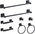 Matte Black Bathroom Hardware Set 8 Pieces,Towel Bar Set Stainless Steel Wall Mounted, Includes 16In Hand Towel Bar, Towel Ring, Robe Towel Hooks,Toilet Paper Holder, Bathroom Towel Rack Set… by bluebyrne
