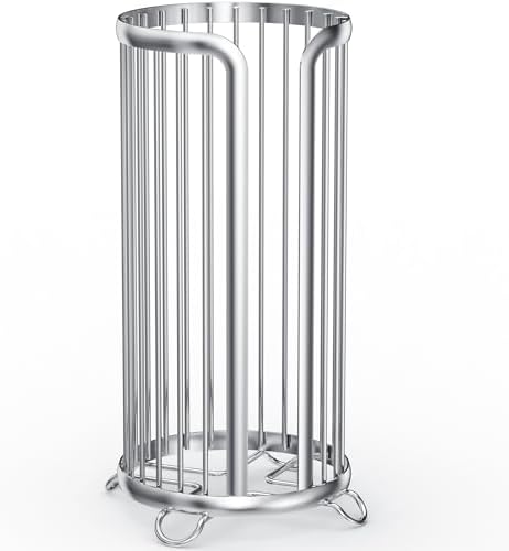 Toilet Paper Holder Stand, Freestanding Toilet Paper Storage,2 Pack,Silver - Image 7
