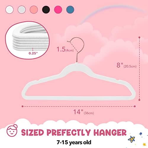 HOUSE DAY Velvet Kids Hangers 120 Pack, Premium Children Hangers for Closet - Image 7