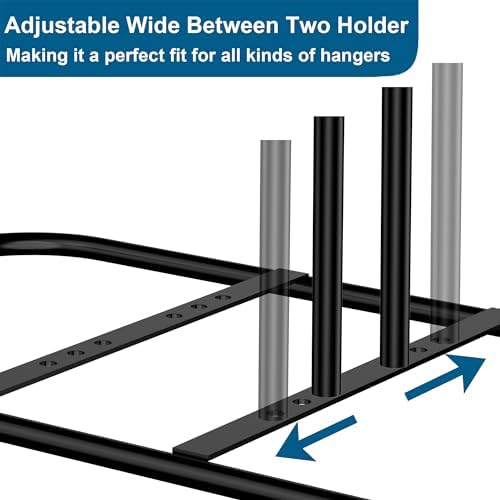 EASTTOWEST Hanger Stacker Organizer, 33 inch Height Stand, Clothes Hanger Storage Rack, Laundry Room, Black - Image 3
