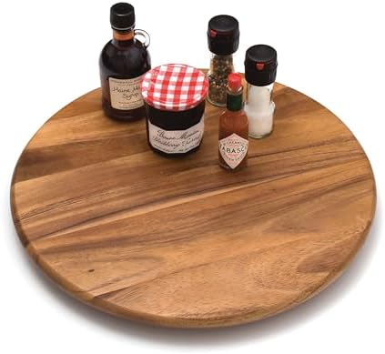 Lipper International 18-Inch Lazy Susan Kitchen Storage, Acacia - Image 3