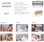 APSARAS USA Magnetic Plastic Wrap Dispenser with Cutter, 3 in 1 Aluminum Foil wrap Organizer, Practical Refillable Cling Wrap Film Cutter, Wall Mount Kitchen Wrap Dispenser, Include 2 * 12" Rolls - Image 2