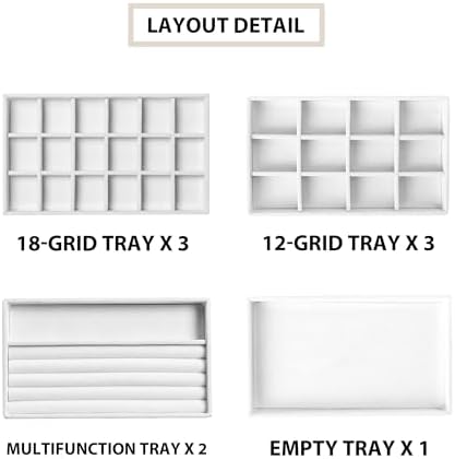 Frebeauty Jewelry Trays for Drawer,Set of 9 Jewelry Organizer and Storage - Image 4