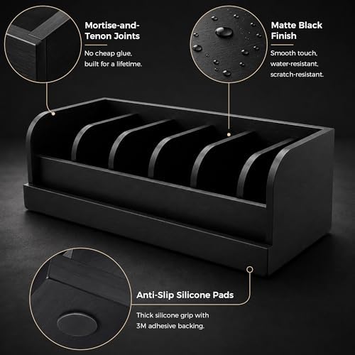 MinBoo Bamboo Belt Organizer Box,6 Grids Belt Rack for Closet and Drawer, Belt Storage Organizer and Displayer for Men Women - Image 5